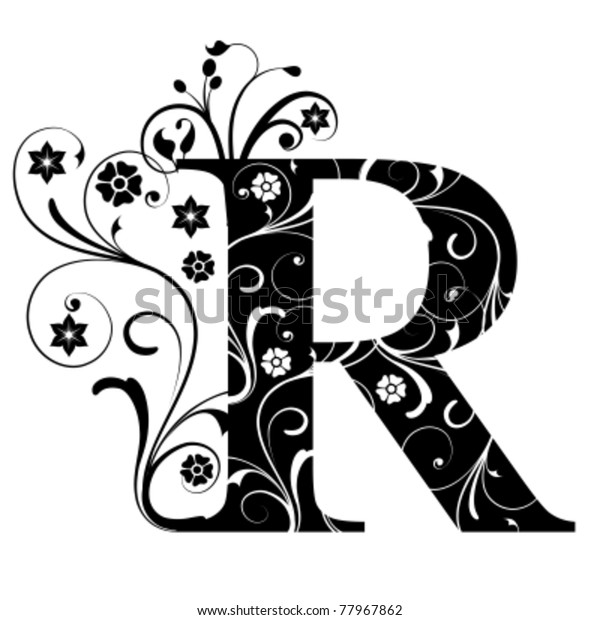 628 R Capital Letter Ornate Stock Vectors, Images & Vector Art ...