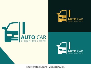 Plantilla de diseño de logotipo de coche de carta I Inspiración, Ilustración vectorial