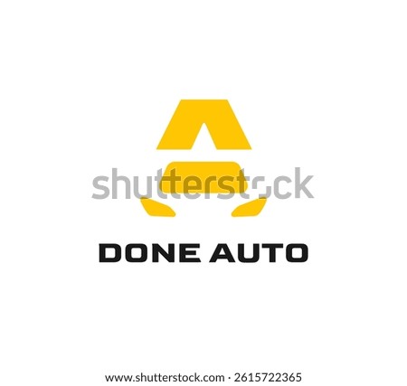 Letter A with car vector logo design. Fonts for automotive, vechile, logo, transportation, monogram and race. Alphabet label symbol for branding and identity