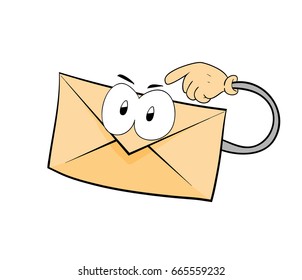 Letter Cartoon, a hand drawn vector illustration of a letter in cartoon style.
