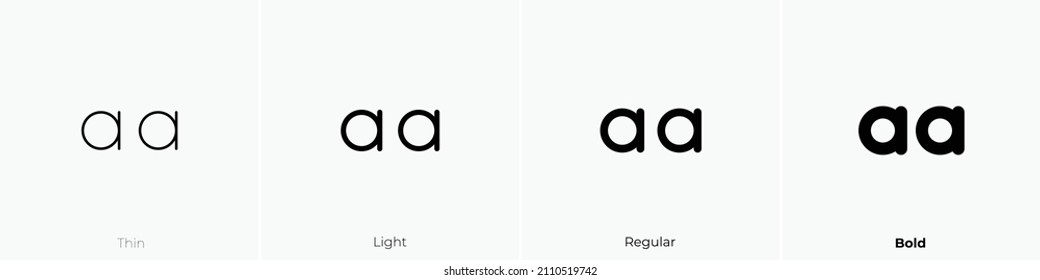letter case lower icon. Thin, Light Regular And Bold style design isolated on white background