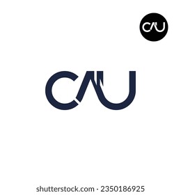 Diseño de logotipo de monograma de carta CAU