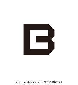 Letra CB BC C símbolo geométrico cuadrado símbolo simple vector