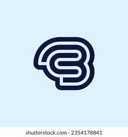 Logotipo de letra CB o BC