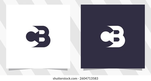 letter cb bc logo design vector