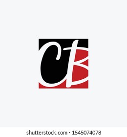 Letter CB Calligraphy Square Creative Abstract Business Logo