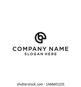 letter cb circle logo design vector illustration template
