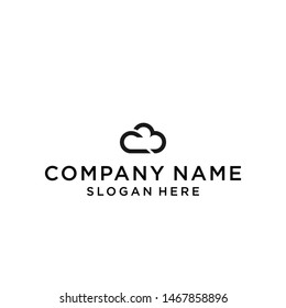 letter cb with cloud logo design vector illustration template