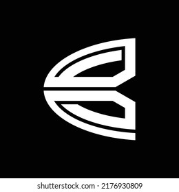 Letter CB Geometric Logo Design