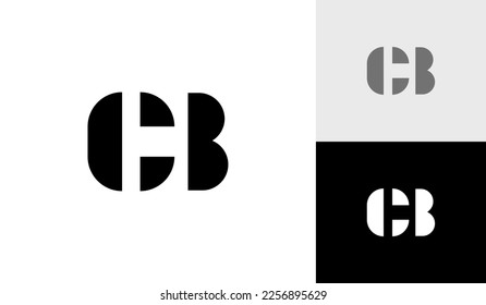 Letter CB initial monogram logo design vector