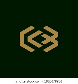 Letter CB initial symbol logo design vector template