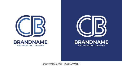 Logotipo de Monograma de la Línea CB, adecuado para cualquier negocio con iniciales CB o BC.