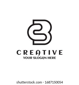 Letter CB logo creative design symbol template