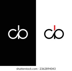 Logo de la carta inicial creativa moderna CB. Logo blanco sobre fondo negro. Usable para logotipos de empresas. Elemento de plantilla de diseño de logotipo de vectores planos