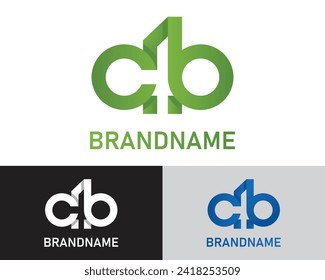 Plantilla de diseño de logotipo de carta cb