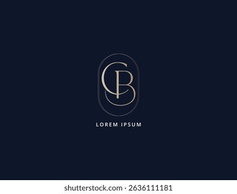 letter cb minimal brand logo design, bc lettering, cb initials logo design