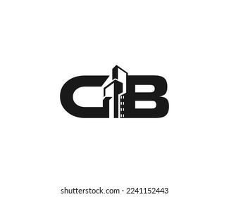 Letter CB modern building logo. creative real estate vector illustration.