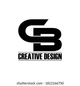 einfache Logo-Design-Vektorgrafik von Letter CB