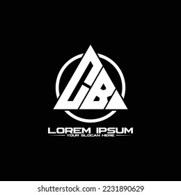 Letter CB triangle logo design vector