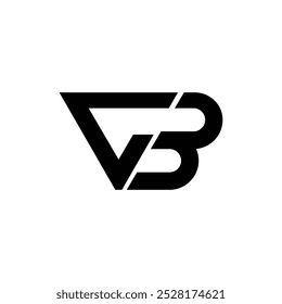 Letra Cb ou Vb moderna nova tipografia original logotipo ideia