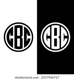 Letter CBC Logo Design Monogram Vector Graphic.