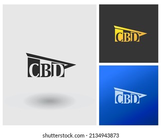 letter CBD initial based innovative logo symbol design in gradient colors. Logo template professional idea