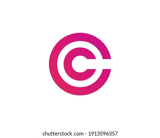 letter cc and c logo design vector template