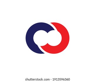 plantilla vectorial de diseño de logotipo cc y c de letra