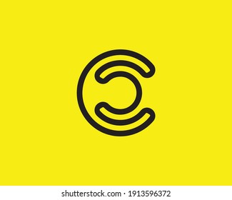 letter cc and c logo design vector template