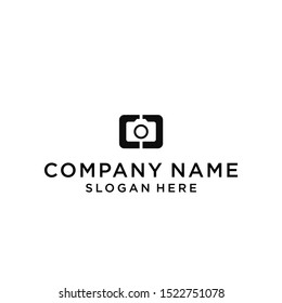 letter cc with camera logo design vector illustration template