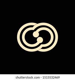 Letter CC Chain Creative Outline Modern Logo