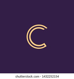 letter CC Clean and Minimal Initial Based Logo Design