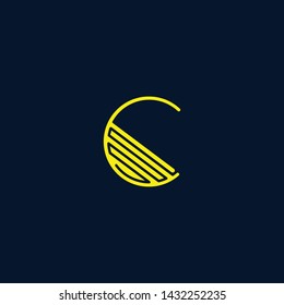 letter CC Clean and Minimal Initial Based Logo Design