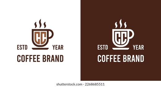 Letter CC Coffee Logo, suitable for any business related to Coffee, Tea, or Other with CC initials.