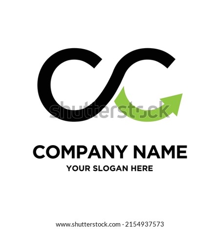 Letter CC Infinity Arow Simple Design
