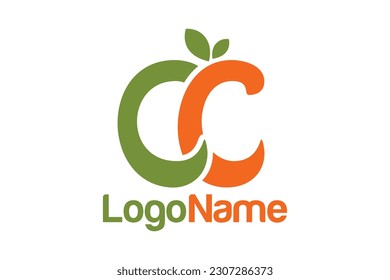 Letter CC and leaf concept. Very suitable for symbol, logo, company name, brand name, personal name, icon and many more.