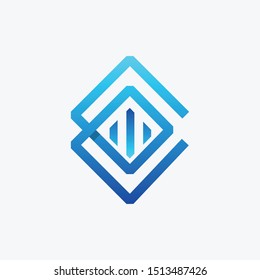 Letter CC Line Capital Creative Business Logo