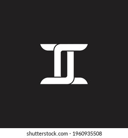 vector de logotipo sencillo enlazado de letra cc superpuesto