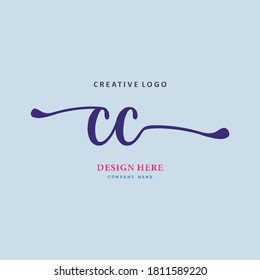 disposición del logotipo de la carta CC, simple, autorizado y fácil de entender