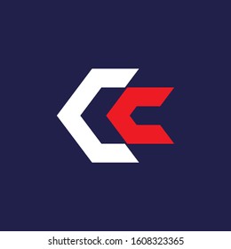 Letter CC logo design vector template elements 