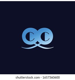 letter cc logo design vector icon