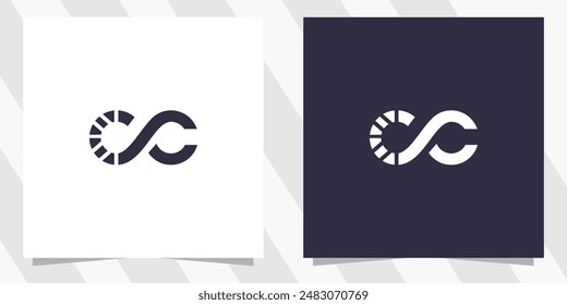letter cc logo design vector