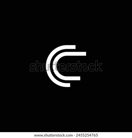 Letter cc logo design vector Illustration