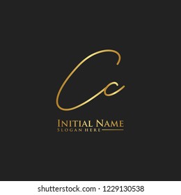 Letter Cc Logo. Initial Letter Design Vector Luxury Colors