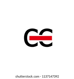 letter cc logo vector