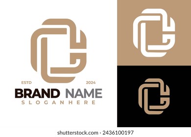 Letter CC Monogram Logo design vector symbol icon illustration