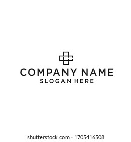 letter cc with plus logo design vector illustration template