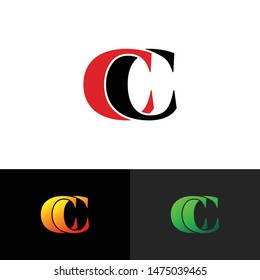 Letter CC simple logo icon design vector