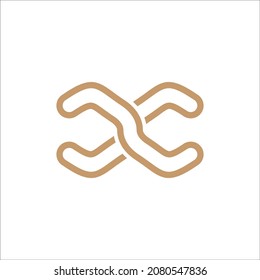 Letter CC Or X logo template design in Vector illustration