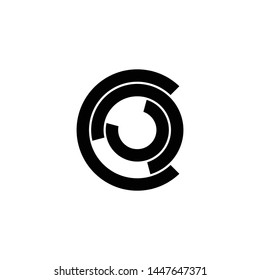 Letter CCC circle logo design vector